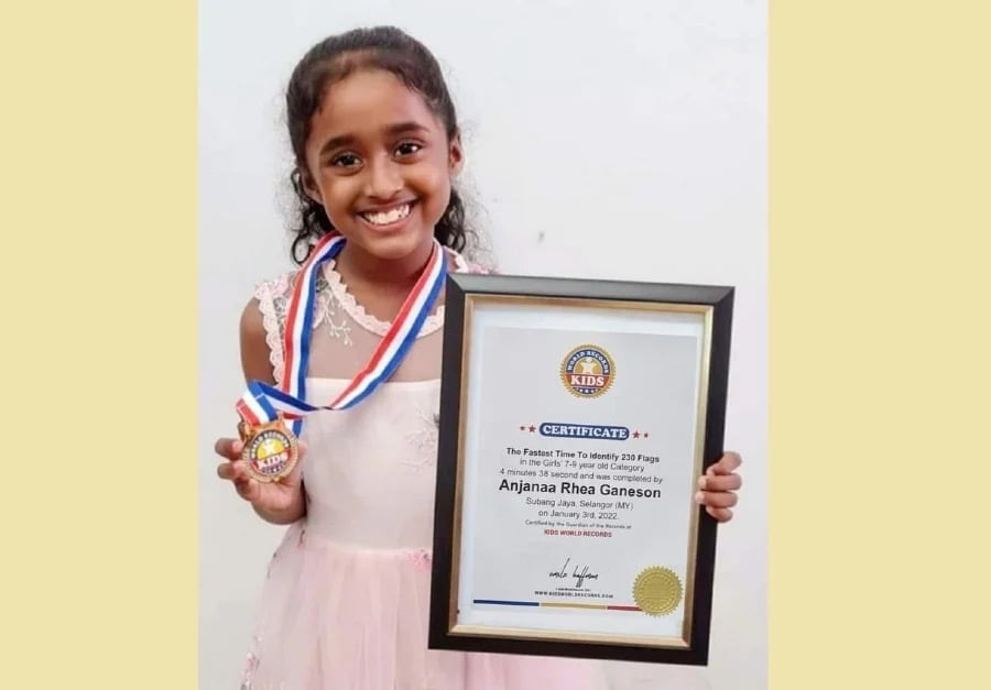 A double world record holder 8 year old Malaysian improving her