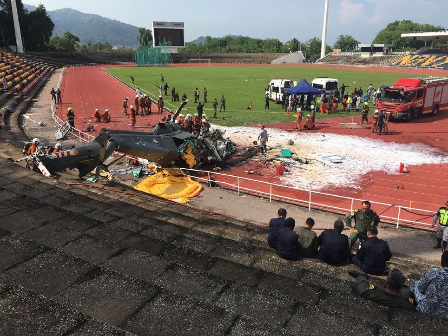Tragic Helicopter Crash in Lumut Leaves No Survivors, Confirms Fire Department
