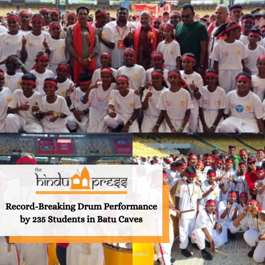 Record-Breaking Drum Performance by 235 Students in Batu Caves