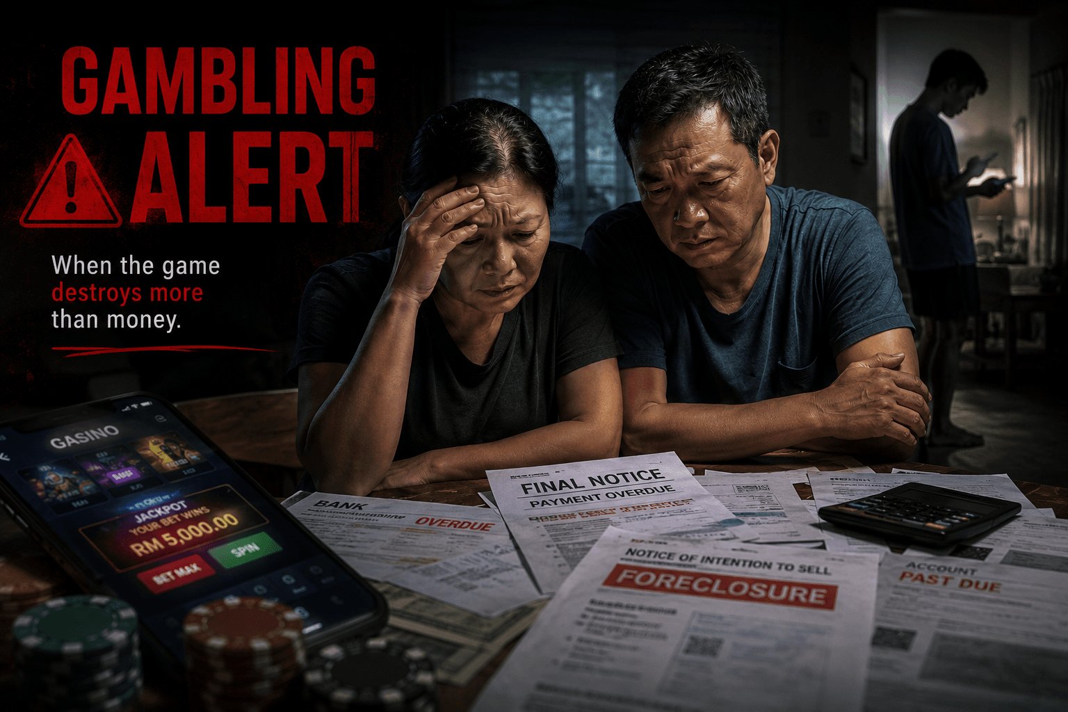 Muar parents spent RM130,000 to settle gambling debts
